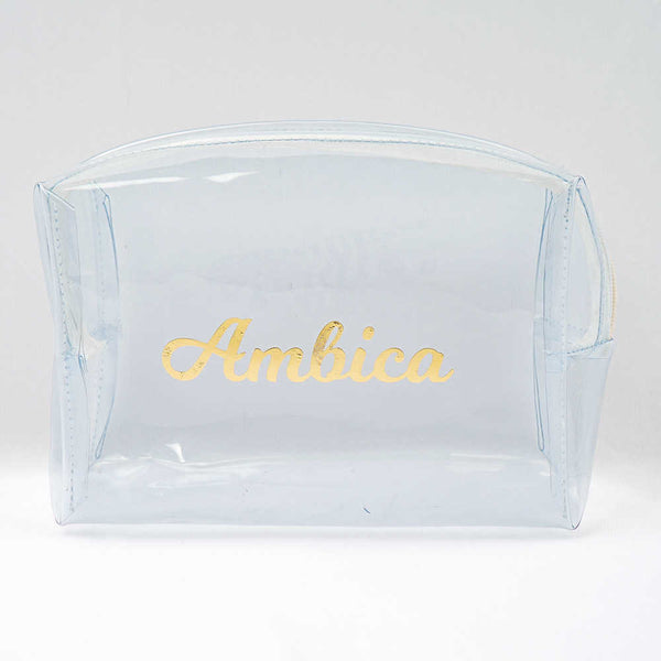 Personalised Transparent Bridesmaid Make-up Pouch